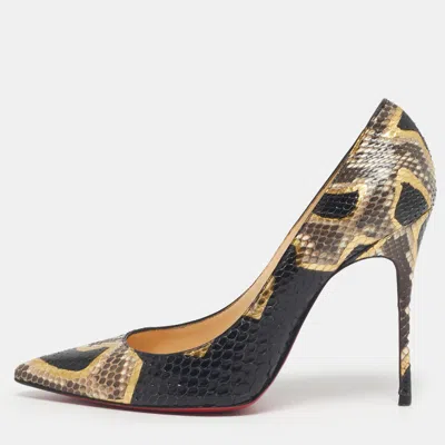 Pre-owned Christian Louboutin Multicolor Python Leather So Kate Pumps Size 38