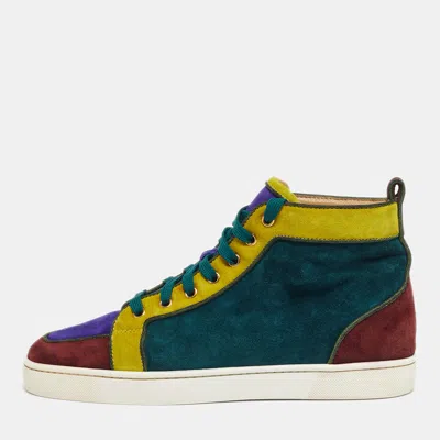 Pre-owned Christian Louboutin Multicolor Suede Rantus Orlato Sneakers Size 41