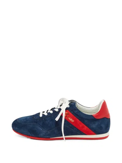 Pre-owned Christian Louboutin My K Low Lace-up Sneakers In Blue