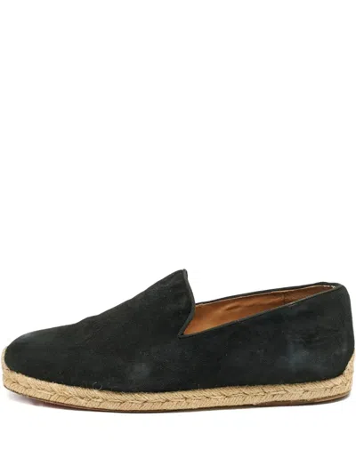 Pre-owned Christian Louboutin Nanou Orlato Espadrilles In Blue