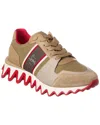 Christian Louboutin Nastroshark Donna Canvas Runner Sneakers In Brown