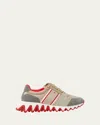 Christian Louboutin Nastroshark Donna Canvas Runner Sneakers In Dark Red