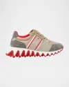 Christian Louboutin Nastroshark Donna Canvas Runner Sneakers In Dark Red