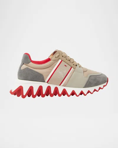 CHRISTIAN LOUBOUTIN NASTROSHARK DONNA CANVAS RUNNER SNEAKERS