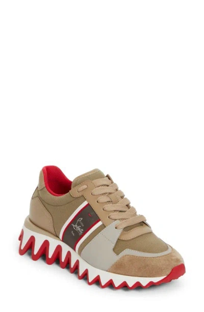 Christian Louboutin Nastroshark Donna Low Top Trainer In Saharienne
