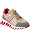 Christian Louboutin Nastroshark Leather & Nylon Sneaker In Beige