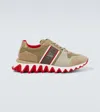 Christian Louboutin Nastroshark Leather Sneakers In Braun