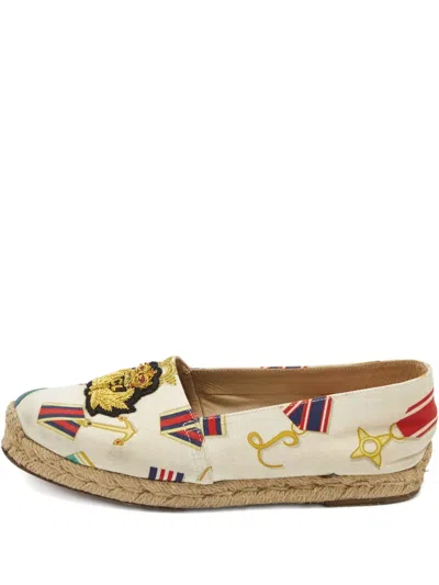 Pre-owned Christian Louboutin Nautical-emblem Flats
