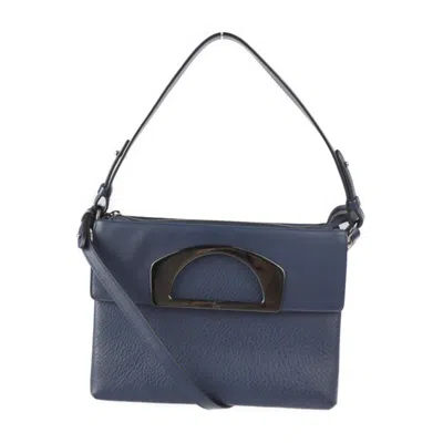 Pre-owned Christian Louboutin Navy Handbag Shoulder Bag Tote Bag ()