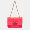 CHRISTIAN LOUBOUTIN CHRISTIAN LOUBOUTIN NEON MATTE AND PATENT LEATHER SWEET CHARITY SHOULDER BAG