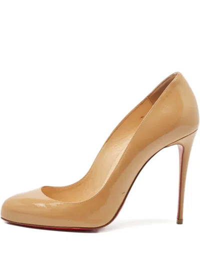 Pre-owned Christian Louboutin New Simple Leather Pumps In Neutral