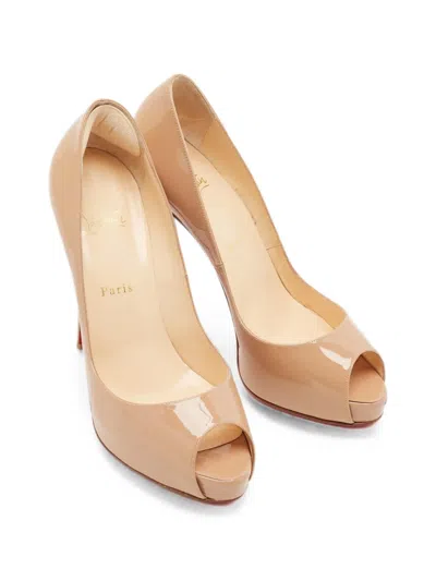 Pre-owned Christian Louboutin New Very Privé Pumps In Neutral