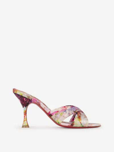 Christian Louboutin Nicol Is Back 85mm Crepe Satin Sandals In White