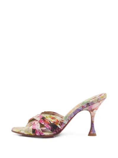 Pre-owned Christian Louboutin Nicol Is Mules In Pink