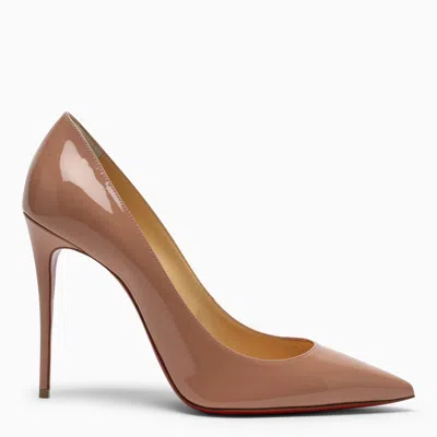 CHRISTIAN LOUBOUTIN NUDE PATENT LEATHER SPORTY PUMPS FOR WOMEN