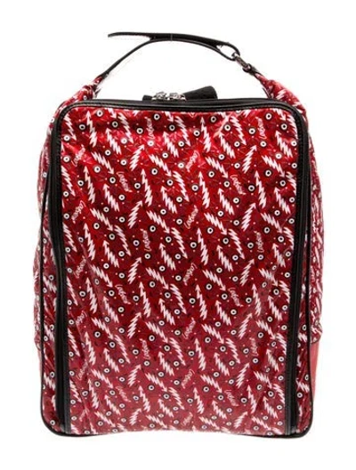 Pre-owned Christian Louboutin Nylon Backpack In Red