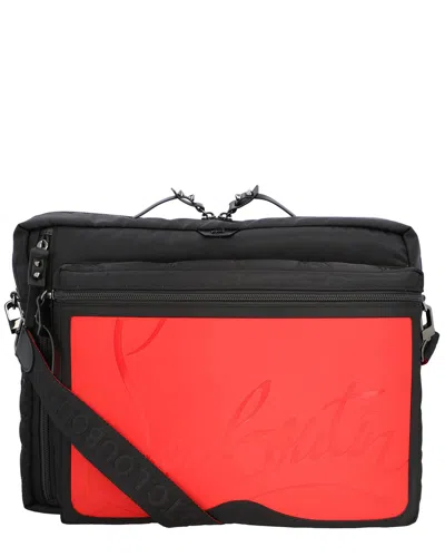 Christian Louboutin Nylon Crossbody In Black