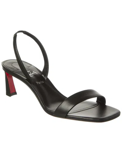 Christian Louboutin O Condora 55 Leather Slingback Sandal In Black