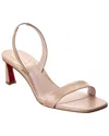 Christian Louboutin O Condora 55 Leather Slingback Sandal In Neutral
