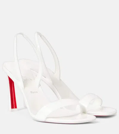 Christian Louboutin O Condora 85 Patent Leather Sandals In White