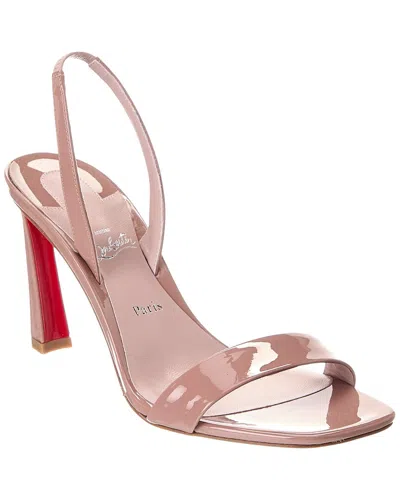 Christian Louboutin Condora Patent Leather Slingback Sandal In Vintage Rose