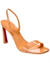 Christian Louboutin O Condora 85 Patent-leather Slingback Sandals In Orange