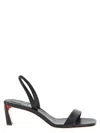 Christian Louboutin Condora Leather Red Sole Slingback Sandals In Black