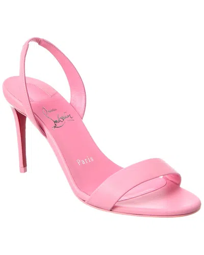 Christian Louboutin O Marylin 85 Leather Slingback Sandal In Pink