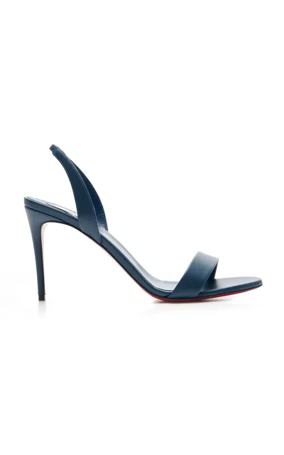 Christian Louboutin O Marylin 85mm Leather Sandals In Blue