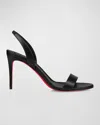 Christian Louboutin O Marylin 85 Black Leather Sandals In Black