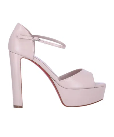 Christian Louboutin Open-toe High-heeled Sandals In Pink
