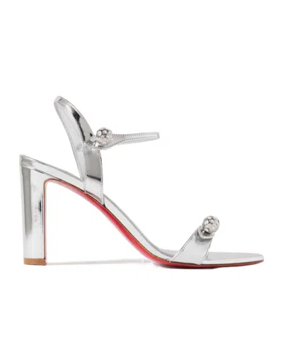 Christian Louboutin Open-toed High-heeled Sandals In White