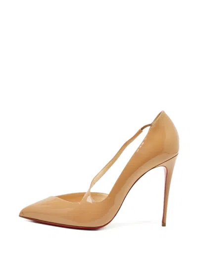 Pre-owned Christian Louboutin Orsay Leather Pointed-toe Pumps In Neutral