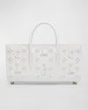 Christian Louboutin Paloma Baguette In Leather With Loubinthesky Spikes In Bianco