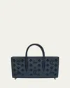 Christian Louboutin Paloma Baguette In Leather With Loubinthesky Spikes In Navy