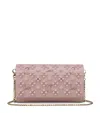 Christian Louboutin Paloma Studded Leather Clutch In Pink
