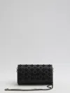 Christian Louboutin Paloma Wallet On Chain In Leather With Loubinthesky Spikes In Black
