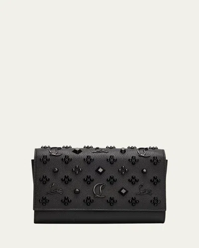 Christian Louboutin Paloma Clutch Bag In Louinthesky Leather In Black