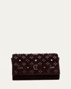 Christian Louboutin Paloma Clutch Bag In Suede With Loubinthesky Spikes