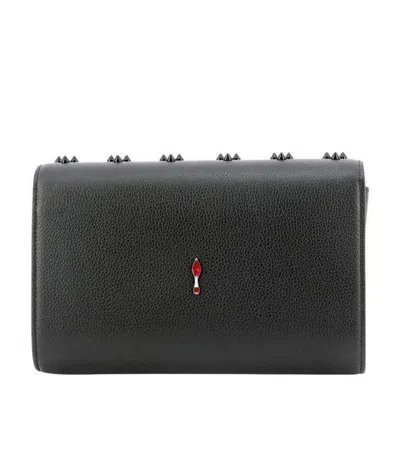 Christian Louboutin Paloma Clutch In Black,gunmetal