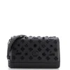 Christian Louboutin Paloma Fold-over Embellished Clutch Bag In Black