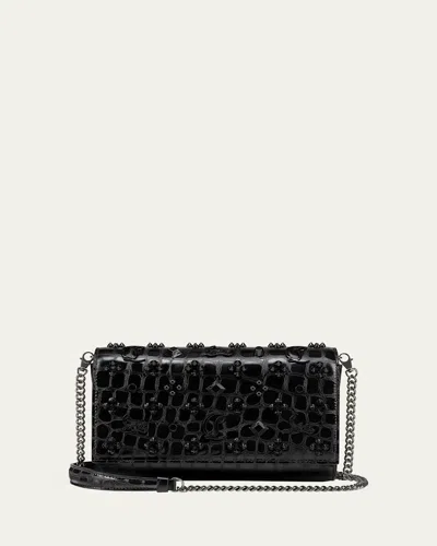 Christian Louboutin Paloma Clutch In Loubinthesky Croco Embossed Leather