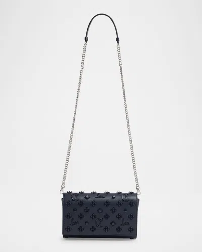Christian Louboutin Paloma Clutch In Loubinthesky Leather In Navy