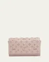 Christian Louboutin Paloma Studded Leather Clutch In Vintage Rose