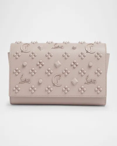 Christian Louboutin Paloma Clutch In Loubinthesky Leather In Red