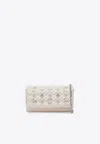 Christian Louboutin Paloma Embellished Chain Clutch In White