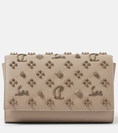 Christian Louboutin Paloma Empire Calfskin Clutch In C989 Saharienne/ Saharienne