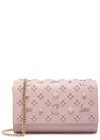 Christian Louboutin Paloma Studded Leather Clutch In Pink