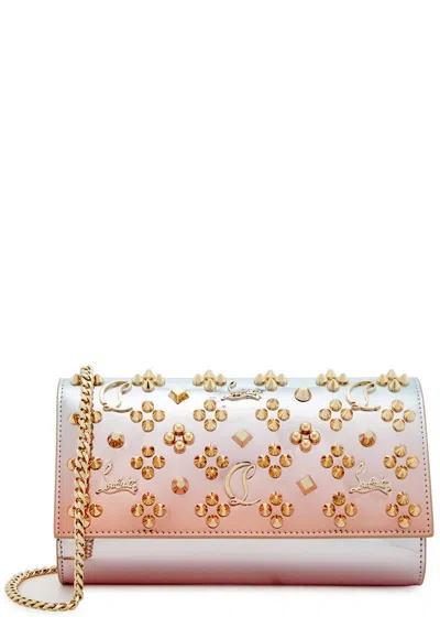 Christian Louboutin Paloma Embellished Leather Wallet-on-chain In Pink