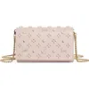 Christian Louboutin Paloma Studded Leather Clutch In Vintage Rose